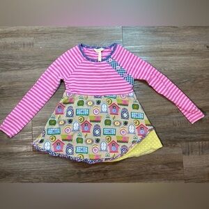 Matilda Jane Girls Dress Clocks Patchwork 6